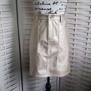 Marc New York Gold New Metallic Skirt Size 10